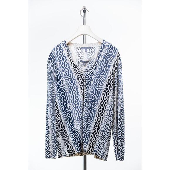 Neiman Marcus Vintage Two-Piece Printed Tank and Cardigan Set - Picture 1 of 4